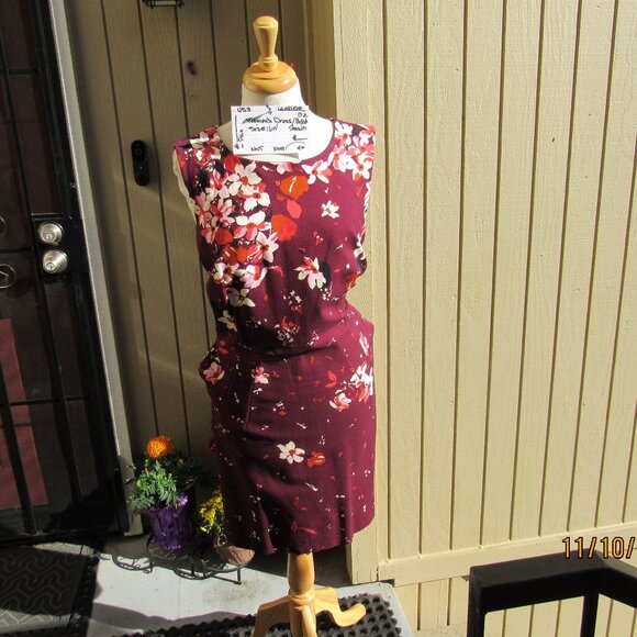 #453 NEW WOMAN'S SHEATH FLORAL DRESS BY LANDS END (SIZE 16W) - Picture 2 of 3